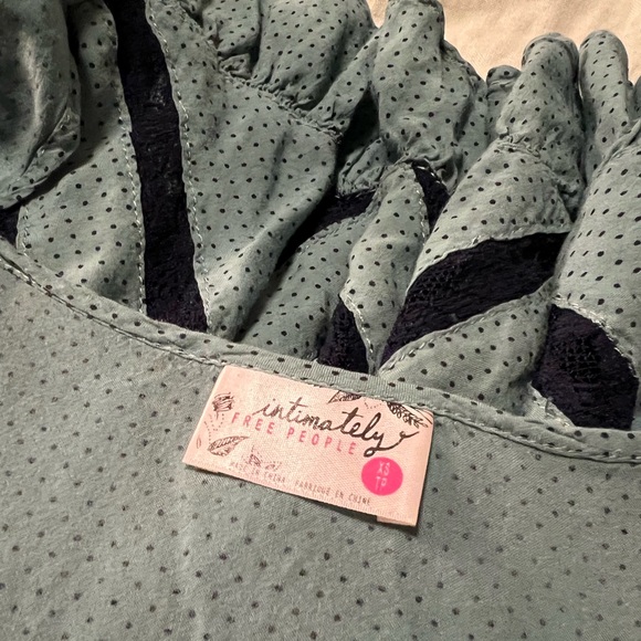 Intimately Free People Voile Trapeze Slip Dress Size XS in Teal - Picture 3 of 4